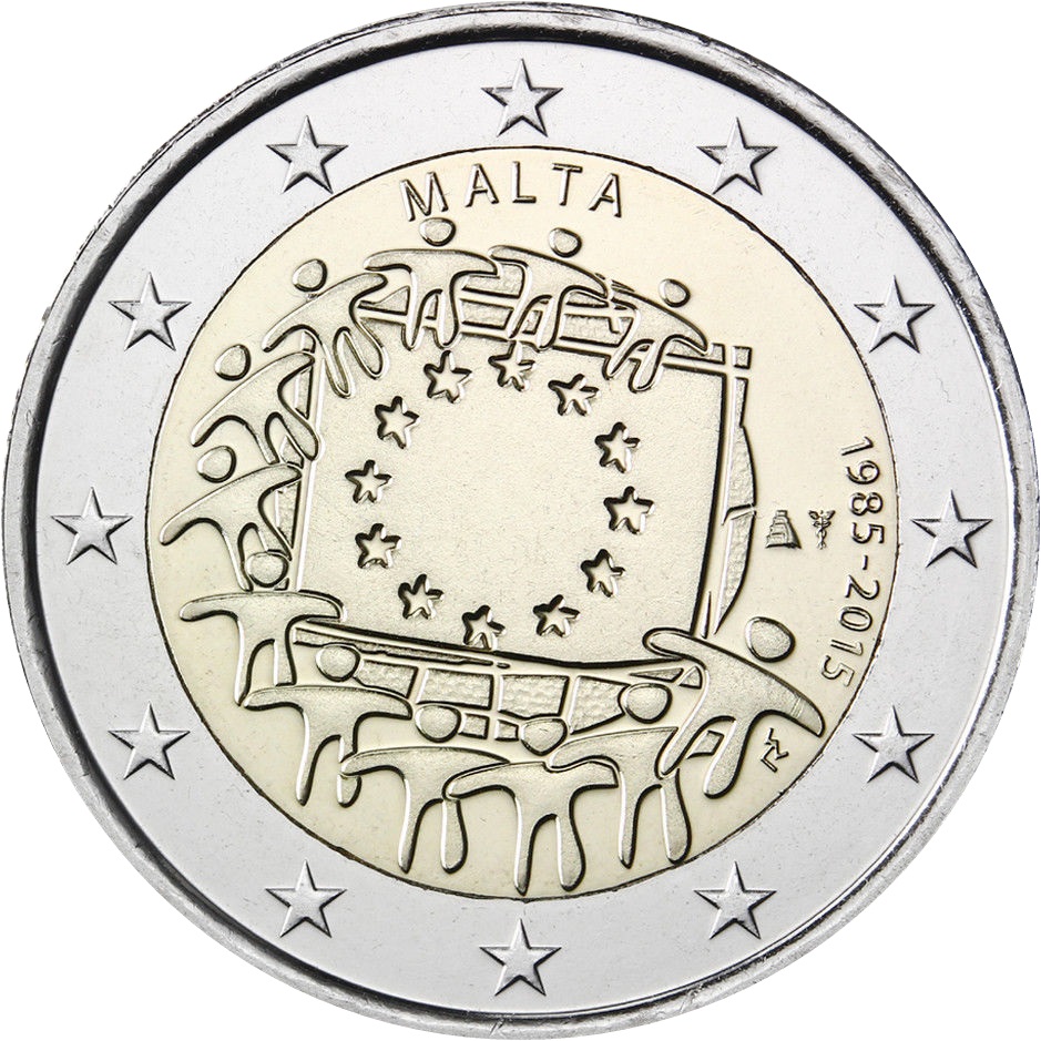 thumbnail image 2 of 2 Euro Commemorative Coin Malta 2014 – 50 Years Of Independence – UNC Bi-Metallic 2 of 6