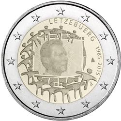 Obverse of Luxembourg 2 euros 2015 - 30th anniversary of the EU flag