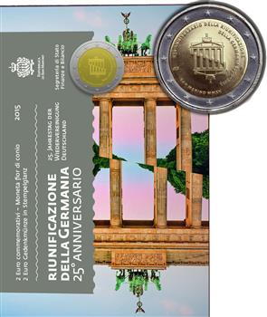 Obverse of San Marino 2 euros 2015 - 25 Years German Reunification