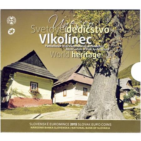 Obverse of Slovakia UNESCO World Heritage - Vlkolínec 2015
