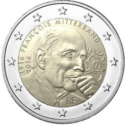 Obverse of France 2 euros 2016 - François Mitterrand