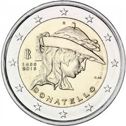 Obverse of Italy 2 euros 2016 - 550th anniversary of the death of Donatello