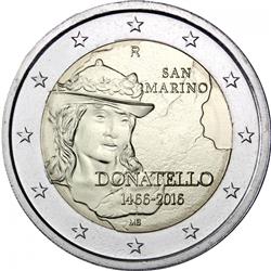 Obverse of San Marino 2 euros 2016 - 550 Years since the Death of Donatello