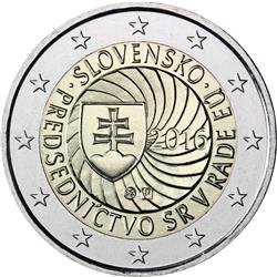 Obverse of Slovakia 2 euros 2016 - Slovak Presidency of the Council of the EU