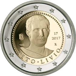 Obverse of Italy 2 euros 2017 - 2000 years since the death of Titus Livius