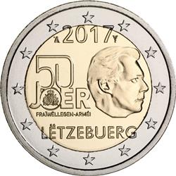 Obverse of Luxembourg 2 euros 2017 - Voluntary Military Service