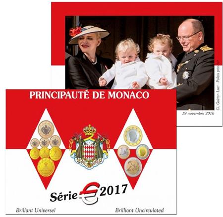 Obverse of Monaco Official Blister 2017