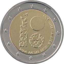Obverse of Estonia 2 euros 2018 - 100 years since independence