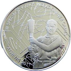Reverse of Greece 10 euros 2011 - Torch bearer - Special Olympics 2011