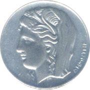 Reverse of Greece 10 drachmas 1930 - Demeter head left