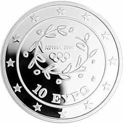 Obverse of Greece 10 euros 2003 - Long Jump - Series B