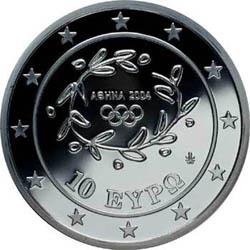 Obverse of Greece 10 euros 2003 - Ribbon dancer - Series D