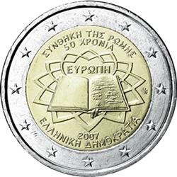 Obverse of Greece 2 euros 2007 - 50th anniversary of the Treaty of Rome
