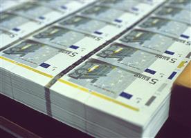 Euro banknotes production line