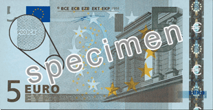 Printer codes on Euro banknotes