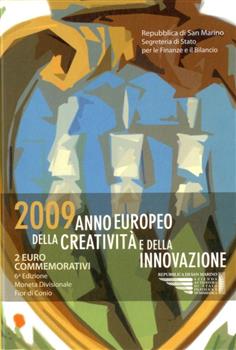 Obverse of San Marino 2 euros 2009 - European Year of Creativity and Innovation