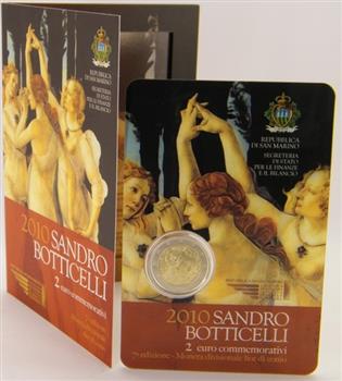 Obverse of San Marino 2 euros 2010 - 500th Anniversary of the death of Sandro Botticelli
