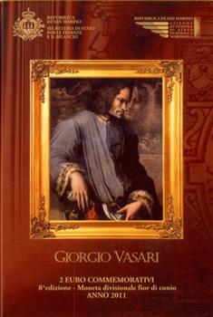 Obverse of San Marino 2 euros 2011 - 500th Birthday of Giorgio Vasari