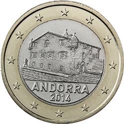 Obverse of Andorra 1 euro 2014 - Casa de la Vall
