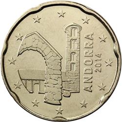 Obverse of Andorra 20 cents 2014 - The Curch of Santa Coloma