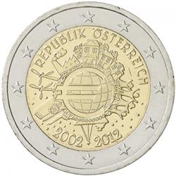 Obverse of Austria 2 euros 2012 - 10 years of euro banknotes and coins