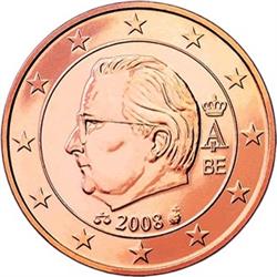 Obverse of Belgium 1 cent 2013 - Effigy and monogram of King Albert II