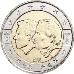 Obverse of Belgium 2 euros 2005 - Belgium-Luxembourg Economic Union