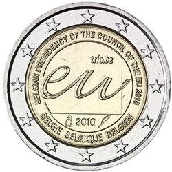 Obverse of Belgium 2 euros 2010 - Belgian Presidency of the Council of the European Union