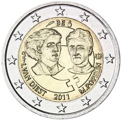 Obverse of Belgium 2 euros 2011 - 1st Centenary of the International Women's Day