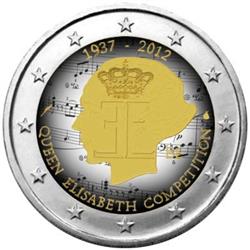 Obverse of Belgium 2 euros 2012 - Queen Elisabeth Music Competition