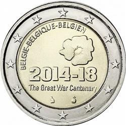 Obverse of Belgium 2 euros 2014 - The Great War Centenary