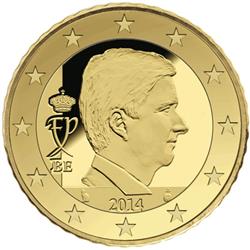 Obverse of Belgium 50 cents 2015 - Effigy and monogram of King Philippe