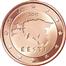 National side of Estonia 1 cent coin