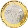 National side of Estonia 1 euro coin
