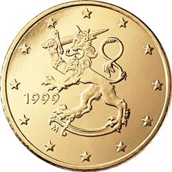 Obverse of Finland 10 cents 2002 - The heraldic lion of Finland