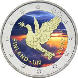 Obverse of Finland 2 euros 2005 - 60th anniversary of the United Nations
