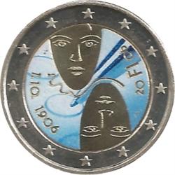 Obverse of Finland 2 euros 2006 - 100th anniversary of universal and equal suffrage