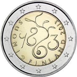 Obverse of Finland 2 euros 2013 - The Diet of 1863
