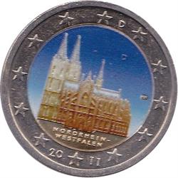 Obverse of Germany 2 euros 2011 - Cologne Cathedral (North-Rhine Westphalia)