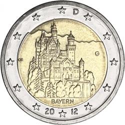 Obverse of Germany 2 euros 2012 - Neuschwanstein Castle (Bavaria) 