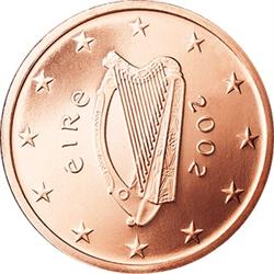 Obverse of Ireland 1 cent 2002 - Celtic Harp