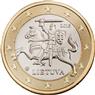 National side of Lithuania 1 euro coin