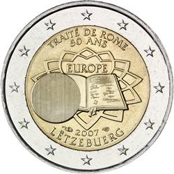 Obverse of Luxembourg 2 euros 2007 - 50th anniversary of the Treaty of Rome