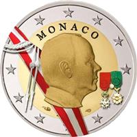 Image of Monaco 2 euros colored euro