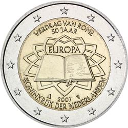 Obverse of Netherlands 2 euros 2007 - 50th anniversary of the Treaty of Rome