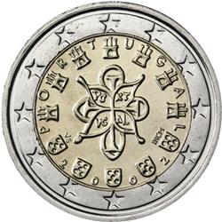 Obverse of Portugal 2 euros 2005 - Portuguese Royal Seal - AD 1144