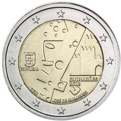 Obverse of Portugal 2 euros 2012 - Guimaraes, European Capital of Culture 2012