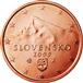 National side of Slovakia 2 cents coin