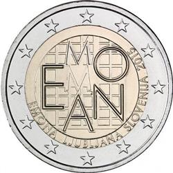 Obverse of Slovenia 2 euros 2015 - 2000 years of Emona - Ljubljana