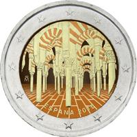 Image of Spain 2 euros colored euro
